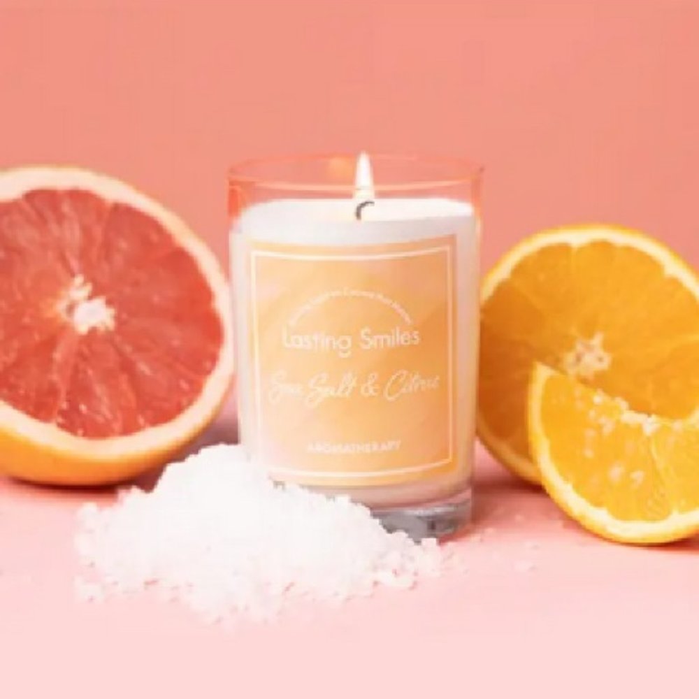 Lasting Smiles Candle Sea Salt & Citrus Aromatherapy Candle